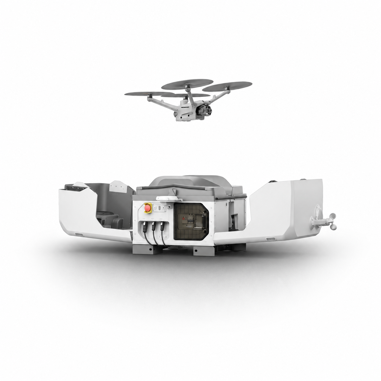 DJI drone and docking station for automated aerial operations.